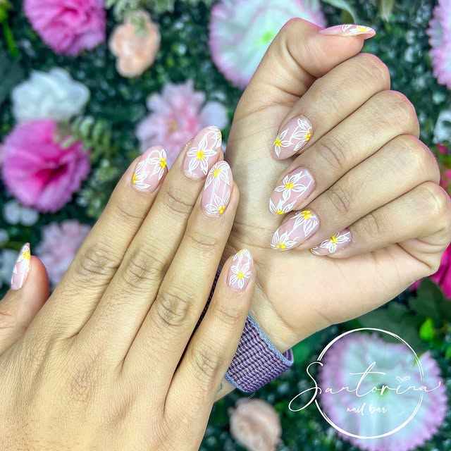 Diseño de uñas Santorina