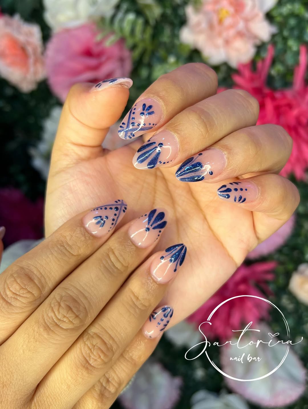 Nail art Santorina